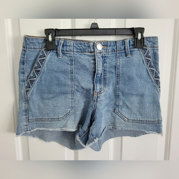 Knox Rose Pants - Knox Rose Mid-rise Denim Shorts Cutoff Jean Size 8 Blue Indigo